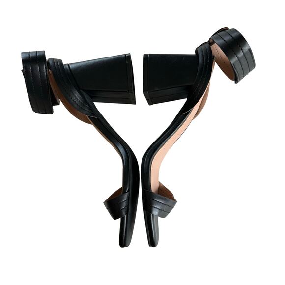 Linea Paolo Women’s Emmie Heeled Sandals Black Ankle Strap Block Heels Size 7 - Picture 6 of 9